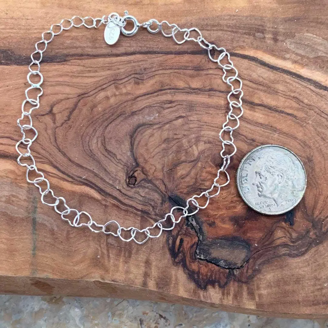 Sterling Silver Hearts Bracelet - Image 2
