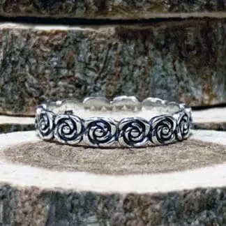 Sterling Mini Roses Ring