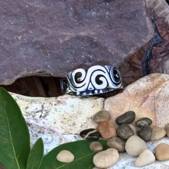 an image of a Contemporary Sterling Silver Chunky Swirling Ring