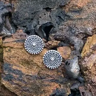 Sterling Mandala Disc Studs