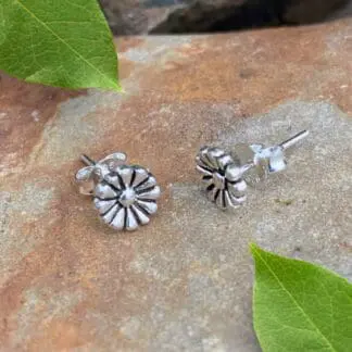 Sterling Daisy Stud Earrings