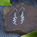 Dangly Sterling Silver Cascading Leaves Earrings