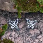 Sterling Silver Celtic Knot Butterfly Stud Earrings