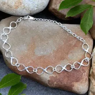 Sterling Silver Infinity Links Bracelet