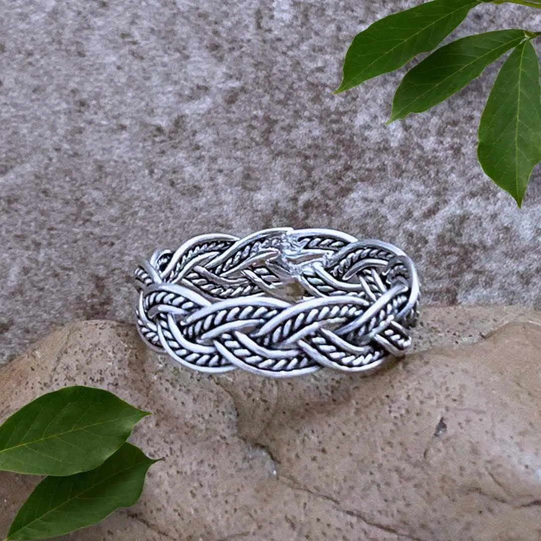 Sterling Bold Braided Ring