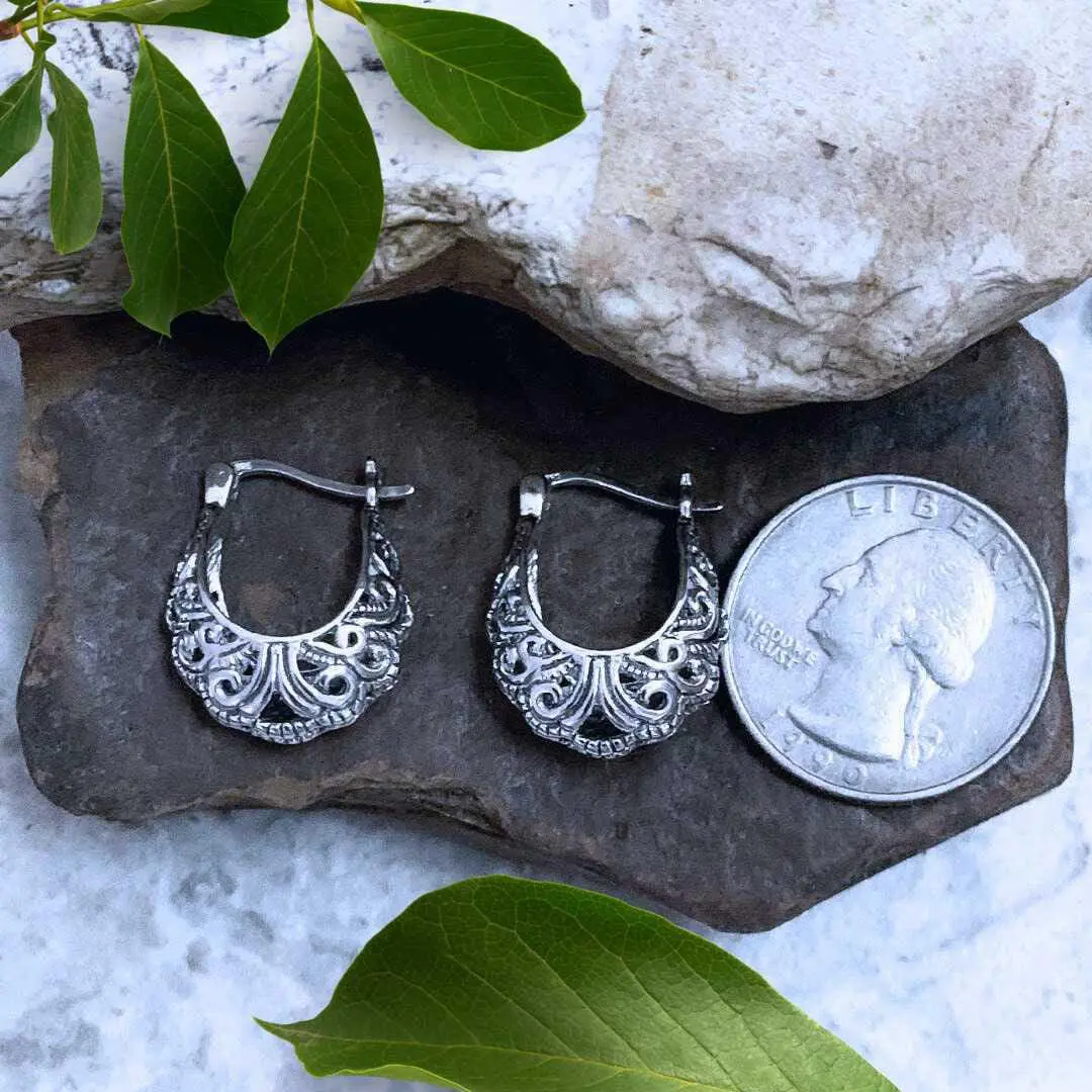Ajoure Sterling Silver Hoop Earrings