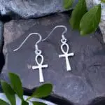 Sterling Ankh Dangle Earrings