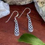 an image of a pair of Sterling Silver Celtic Knot Waterfall Earrings