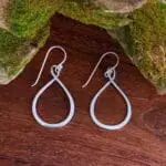 an image of a pair of Sterling Silver Large Loop Dangle Earrings