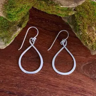 an image of a pair of Sterling Silver Large Loop Dangle Earrings