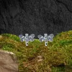 an image of a dainty small Baby Sterling Silver Dragonfly Stud Earrings