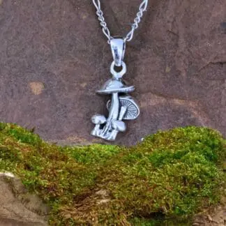 an image of a Sterling Silver Mushroom Cluster Pendant