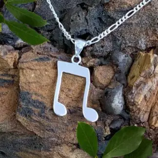 Music Note Silver Pendant