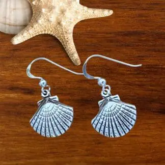 Seashell Sterling Silver Earrings