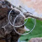 an image of a pair of Sterling Silver 1.4 inch Continuous Hoop Earrings