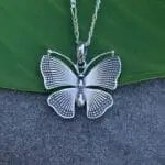 an image of a Vibrant Sterling Silver Butterfly Pendant