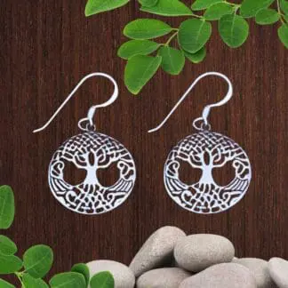 Celtic Sterling Silver Tree of Life Earrings