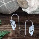 an image of a pair of Sterling Minimalist Drop Earrings
