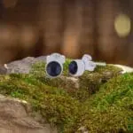 An image of a pair of Very Petite Classic Black Onyx Sterling Silver Stud Earrings