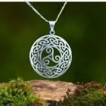 an image of a Triskelion in Celtic Knots Sterling Silver Pendant