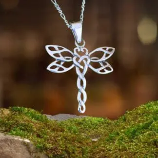 an image of a Sterling Silver Celtic Dragonfly Pendant