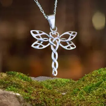 an image of a Sterling Silver Celtic Dragonfly Pendant