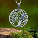 an image of a Sterling Silver Owl in Tree Pendant