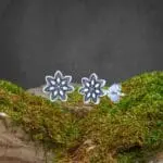 an image of a pair of Blooming Flower Sterling Silver Stud Earrings