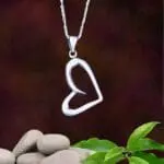 an image of a Sterling Silver Sideways Heart Pendant