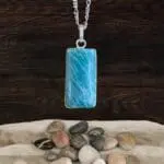 an image of a Rectangular Amazonite and Sterling Silver Pendant