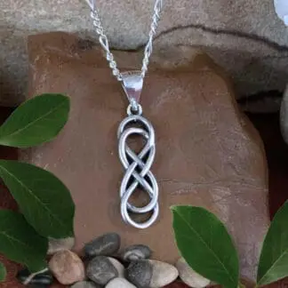 an image of a Sterling Silver Double Infinity Pendant