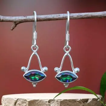 an image of a pair of Marquise Mystic Topaz and Sterling Silver Earrings