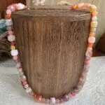 an image of a Botswana Agate and Swazi Red Agate Beaded Necklace