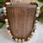 an image of a Crazy Lace Agate and Black Onyx Necklace
