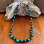 an image of a Mixed Turquoise and Black Onyx Beaded Necklace