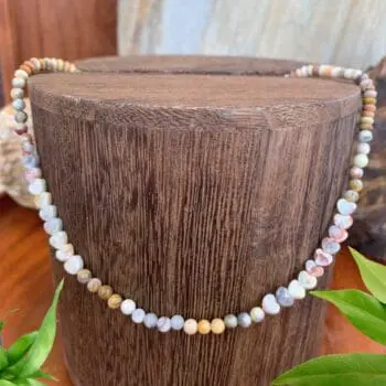 an image of a Crazy Lace Agate Hearts Choker Necklace