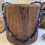 an image of a Lapis Lazuli Natural Smooth Chips and Beads Necklace