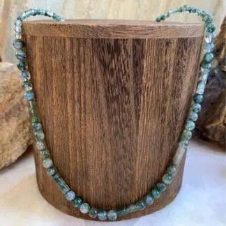 an image of a Moss Agate Beaded Necklace