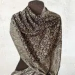 an image of a Chocolate Brown and Cream Paisley Scarf