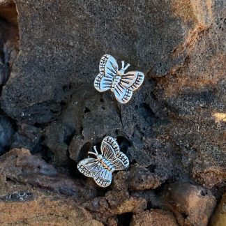 Sterling Butterfly Stud Earrings