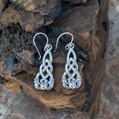 Irish Claddagh Sterling Earrings - Image 3