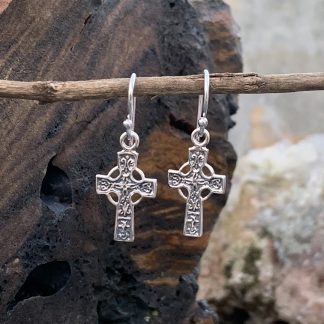 Celtic Cross Sterling Earrings
