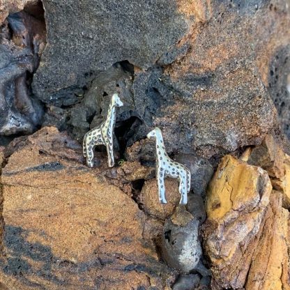 sterling giraffe stud earrings