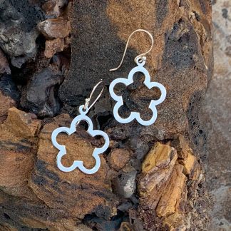 Sterling Floral Puzzle Earrings