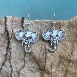 Sterling Elephant Head Earrings