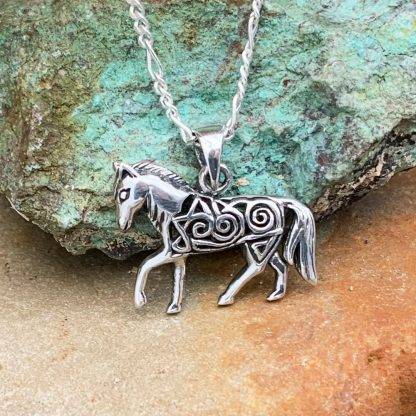 Sterling Filigree Horse Pendant