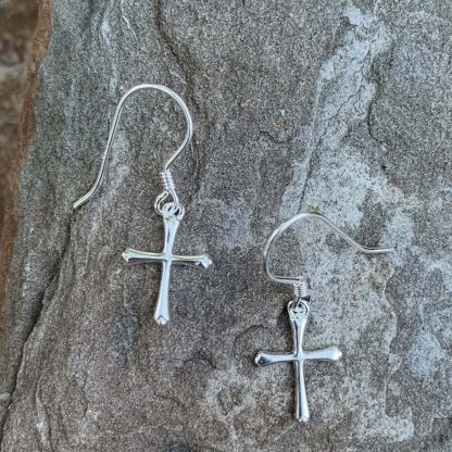 Sterling Silver Cross Earrings