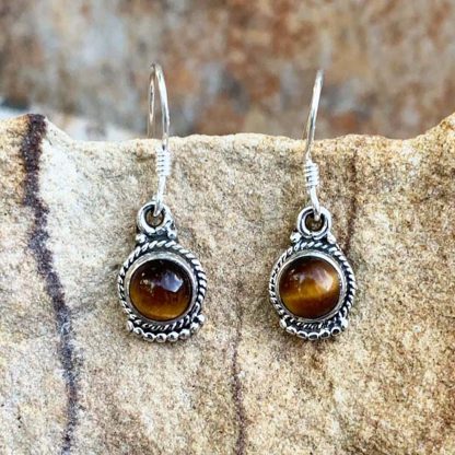 Tigers Eye Beaded Earrings