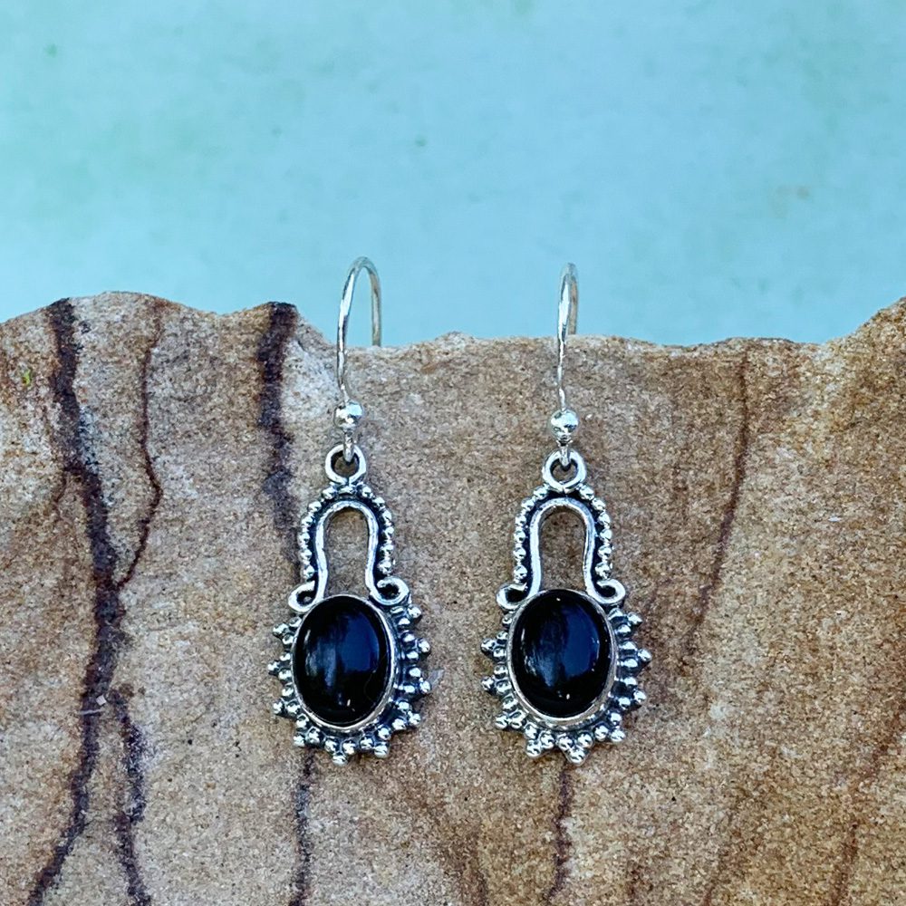 Sterling & Black Onyx Earrings - GLE-Good Living Essentials