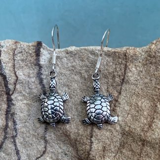 Sterling Turtle Dangle Earrings